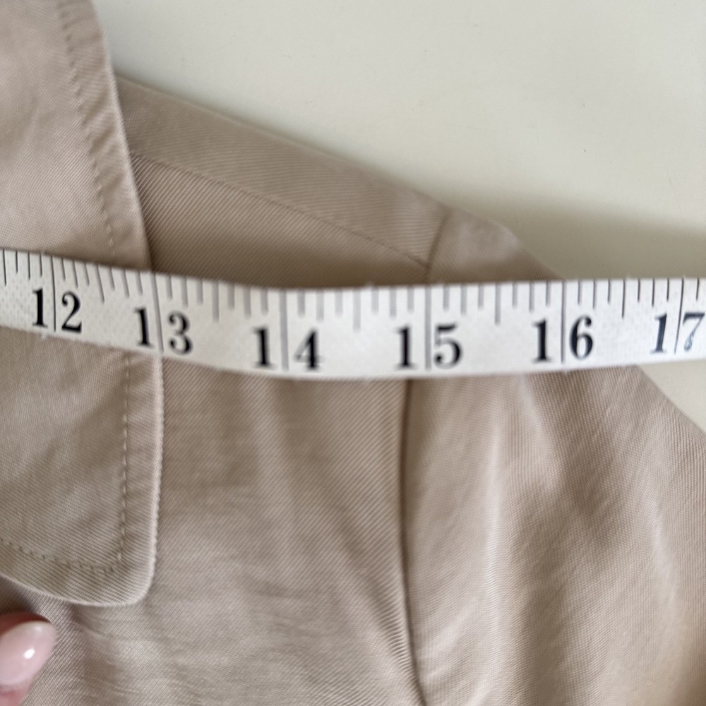 Banana Republic Women's Trench Coat Size S Beige Lightweight Belted - Picture 9 of 11